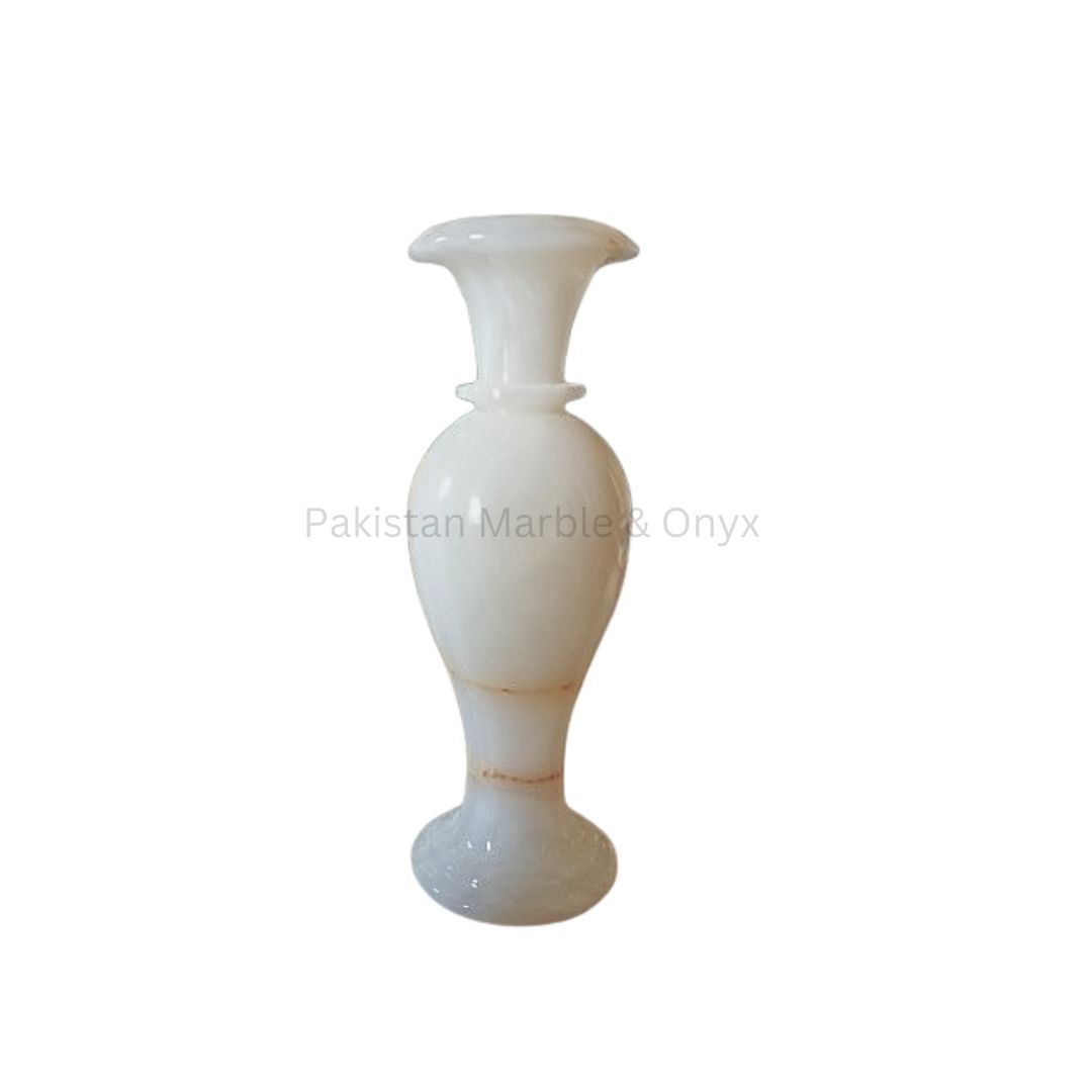 Pakistan Marble & Onyx: White Vase          Afghan White Onyx Vase